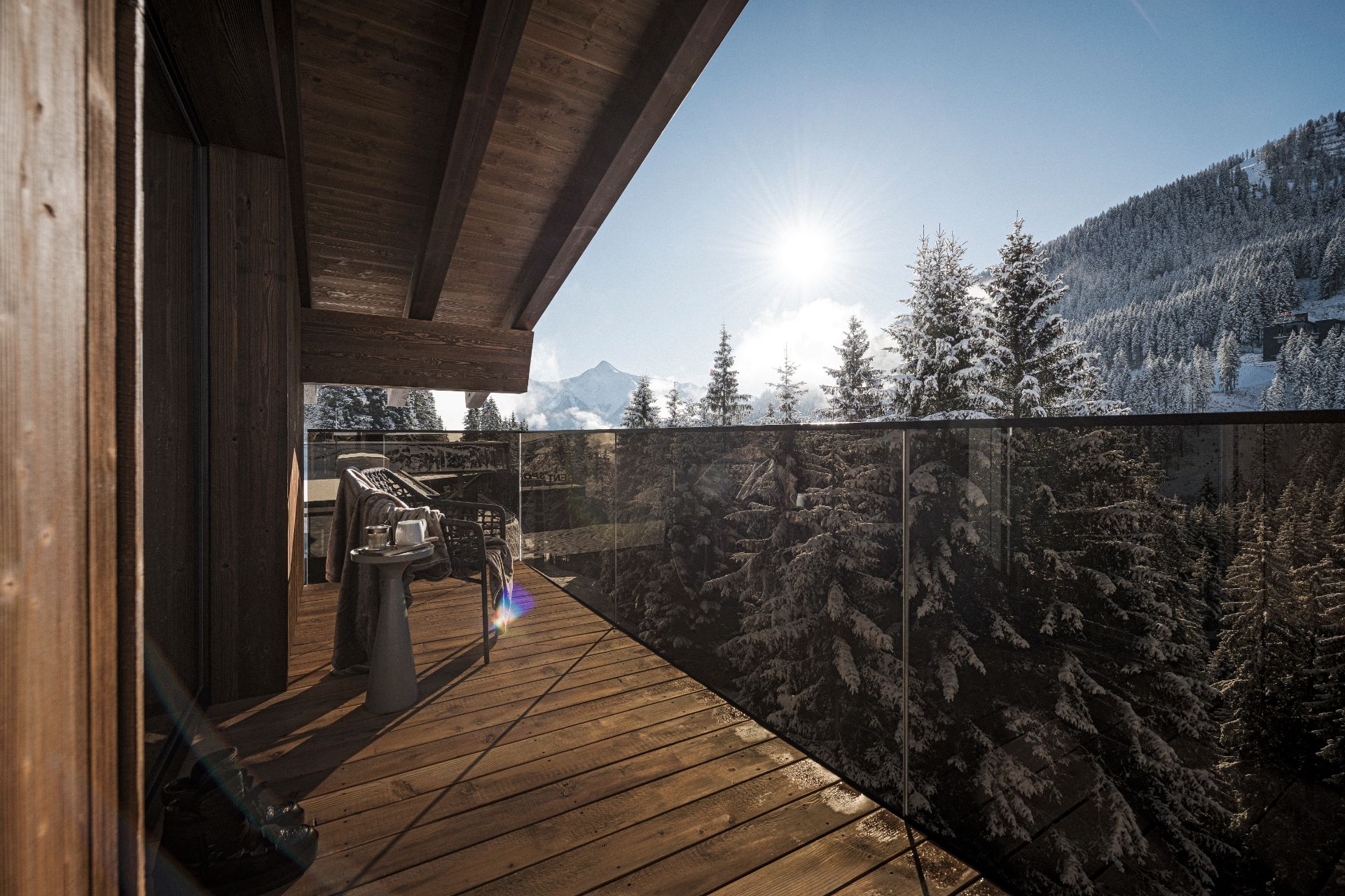 Balkon der Suite Mountain View im Hotel Bergkristall Hippach